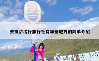 去拉萨出行旅行社有哪些地方的简单介绍