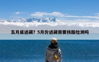 五月底进藏？5月份进藏需要核酸检测吗