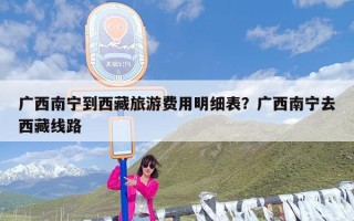 广西南宁到西藏旅游费用明细表？广西南宁去西藏线路