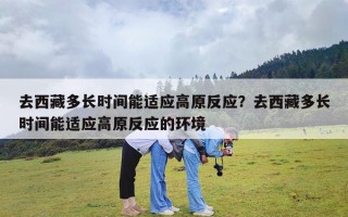 去西藏多长时间能适应高原反应？去西藏多长时间能适应高原反应的环境