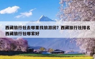 西藏旅行社去哪里找旅游团？西藏旅行社排名西藏旅行社哪家好