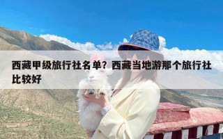 西藏甲级旅行社名单？西藏当地游那个旅行社比较好