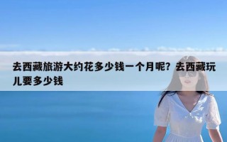 去西藏旅游大约花多少钱一个月呢？去西藏玩儿要多少钱