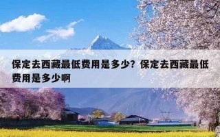 保定去西藏最低费用是多少？保定去西藏最低费用是多少啊