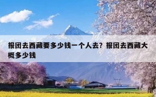 报团去西藏要多少钱一个人去？报团去西藏大概多少钱