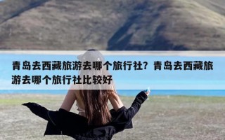 青岛去西藏旅游去哪个旅行社？青岛去西藏旅游去哪个旅行社比较好