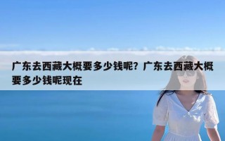 广东去西藏大概要多少钱呢？广东去西藏大概要多少钱呢现在