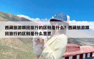 西藏旅游跟团旅行的区别是什么？西藏旅游跟团旅行的区别是什么意思