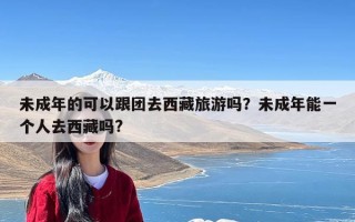 未成年的可以跟团去西藏旅游吗？未成年能一个人去西藏吗?