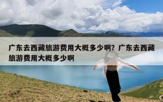 广东去西藏旅游费用大概多少啊？广东去西藏旅游费用大概多少啊