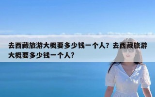 去西藏旅游大概要多少钱一个人？去西藏旅游大概要多少钱一个人?