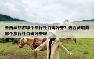 去西藏旅游哪个旅行社口碑好些？去西藏旅游哪个旅行社口碑好些呢