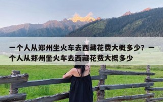 一个人从郑州坐火车去西藏花费大概多少？一个人从郑州坐火车去西藏花费大概多少