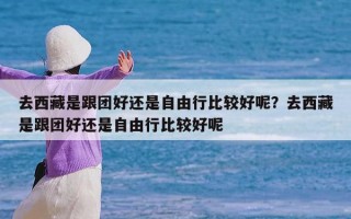 去西藏是跟团好还是自由行比较好呢？去西藏是跟团好还是自由行比较好呢