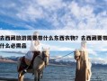 去西藏旅游需要带什么东西衣物？去西藏要带什么必需品