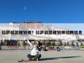 拉萨旅游规划师？拉萨旅游规划师招聘信息