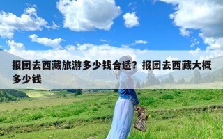 报团去西藏旅游多少钱合适？报团去西藏大概多少钱