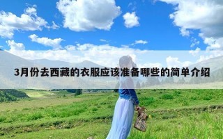 3月份去西藏的衣服应该准备哪些的简单介绍