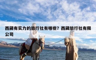 西藏有实力的旅行社有哪些？西藏旅行社有限公司